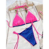 Shiny Sequin Brazilian Cheeky Bikini Women Swimwear Female Swimsuit Two-Pieces Bikini Set Bather Bathing Suit Swim Lady V3861