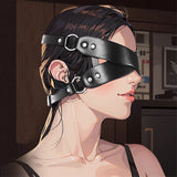 Solid Color Leather Mask Anime Glasses Women'sexy Accessories Exotic Style Adjustable Masks PU Blindfold Game For Adult Couples