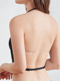 Sexy gathering U-shaped large backless underwear invisible back bra a variety of ways to wear halter bra