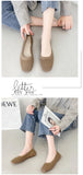 Women Leisure Flats Summer Autumn Flat Shoes Breathable Knitted Square Toe Slip-on Female Daily Walking Driving Loafers