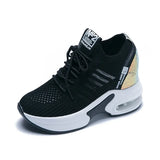 High Quality Femme Bling Sequin Woman Sneakers Chunky Platform Casual  Height Increase Zapatillas Mujer wedges shoes 2019