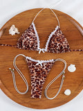 ZRTAK Sexy Lace bordered Bikini Micro Thongs Bathing Suit Swimsuit Women Biquini Bandage Beachwear Swimwear 2 Piece Bikini Sets