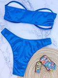 New Sexy Bandeau Strapless Bikini Female Swimsuit Women Swimwear Two-pieces Bikini set Padded Bather Bathing Suit Swim V4647D