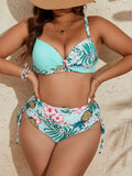 2026 Large Plus Big Size Swimsuit Women Floral Push Up Bikinis High Waist Strappy Swimwear Female Bathing Swimming Swim Suit 5XL