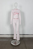 2026 New Women Ins Fashion Solid Color Sexy Straight Shoulder Contrast Stitch Long Sleeve 2 Piece Outfit