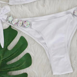 Brazilian Jewelled Rhinestones Diamond Bikini Women Swimwear Female Swimsuit Two-piece Bikini set Bather Bathing Suit Swim V2339