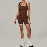 Women's Sports Jumpsuit Yoga Fitness Combination Lift Buttocks Bare Back High Elasticity Gym Sexy Sports Jumpsuit Gym Romper