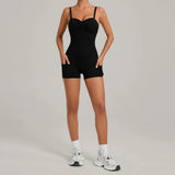Outdoor Backless Yoga One Piece Suit Women Multiple Wearing Methods Sleeveless Slim Fit Pocket Stretch Sports Fitness Jumpsuit