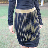Fringe Bright Rhinestone Chain Skirt Women's High Waist Tassel Waist Chain Belt Stage Performance Carnival Party Night Clubwear