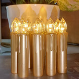 LED Candle Realistic Flickering Flame with Remote Timer Golden for Christmas Gift Set Home Decor Centerpiece Wedding Viral Decor