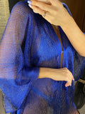 Sexy Fringe Tassel Mesh Sheer Shiny Knitted Tunic Beach Cover Up Cover-ups Beach Dress Beach Wear Beachwear Female Women V3321