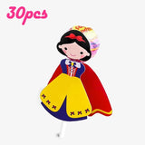 Princess Snow White Superhero Lollipop Decoration Cards for Kids Boy Girls Birthday Party Gift Cake Accessories Candy Packaging