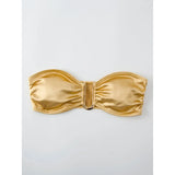New Sexy Bandeau Strapless Bikini Female Swimsuit Women Swimwear Two-pieces Bikini set Padded Bather Bathing Suit Swim V4647D