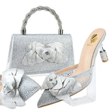 Doershow  Lastest Italian Design Fashion Style Ladies Shoes with Matching Bag Set 2025 Nigerian Shoes and Bag Set  HA1-1