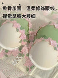 MOYISU London Anime Bralette - Delicate Wireless Bra for Set Teens, Japanese Summer Underwear Small Bust Close-Fit Subtle Allure