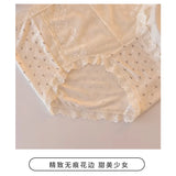 Girls' comfortable underwear cotton inseam mid-waist briefs for women