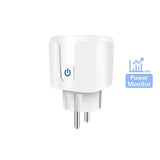5PCS Smart Socket EU 20A Wifi Smart Plug With Power Monitoring Works with Tuya Smart Life APP Remote Control