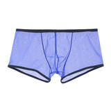Mesh Perspective Shorts Panties Men Boxer Underwear Transparent Low-rise Moisture-wicking Boxer Shorts
