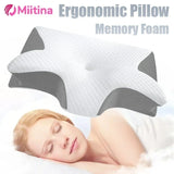 1pc Memory Foam Cervical Pillow, 2 in 1 Ergonomic Contour Orthopedic Pillow for Neck Pain Support Pillows Pillowcase replacement