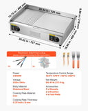 SucceBuy Commercial Electric Griddle 3200W Stainless Steel Countertop Grill