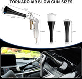 High Pressure Dust Blowing Gun Tornado Air Blow Car Wash Gun Efficient Dry Cleaning Gun Professional Car Interior Cleaning Tools