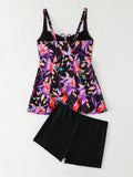 Printed Tankini Set 2026 Padded Floral Swimsuit Women Strappy Swimwear Female Beach Dress Bathers Bathing Swimming Swim Suit XL