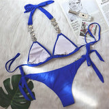 Brazilian Jewelled Rhinestones Diamond Bikini Women Swimwear Female Swimsuit Two-piece Bikini set Bather Bathing Suit Swim V2339