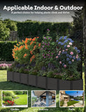 TWISTER.CK Plastic Planter Box With Trellis Rack Raised Garden Bed