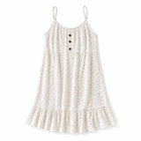 Women's 100% Cotton Crepe Gauze Nightgown Floral Sleeveless Spaghetti Strap Knee-Length Summer Home Sleep Dress M-XL