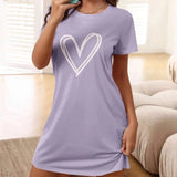 Women's new style sleeveless vest nightdress letter love printed skirt casual loose home dress skirt