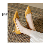 Patent Leather Fashion High Heels 2026Pointed Toe Pumps Elegant Woman Heeled Shoes Shallow Mouth Candy Colored Sexy Single Shoes