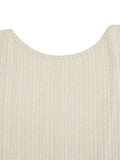 Women Spring Autumn Mini Dress Long Sleeve Crew Neck Backless Solid Color A-line Dress for Party Club