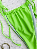 DEKA Women's New Thong One-piece Swimsuit Sexy Tight Backless Lace-up Swimsuit Brazilian Beach Swimsuit Extreme Micro Bikini