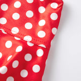 Fashion Summer Mini Skirt Women Dots Print Side Ties Low Waist A Line Skirts for Parties and Casual Wear