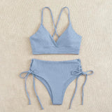 Sexy Bandage High Waist Brazilian Bikinis Sets Swimsuit Swimwear Swimming Suit for Women 2023 New Bikini Mujer Biquinis