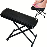 Pedicure Foot Rest Stand Beauty Footrest for Pedicures Toenail Care Stand with Non-Slip Rubber Adjustable Foot Pedal