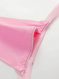 4-piece Set Of Multi-color Women's Sexy Low Waisted Thong Ice Silk Seamless Invisible Underwear Daily Close Fitting Thong C359