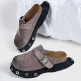 2025 Brand New Big Size 45 Denim Leisure Mules Shoes Women Trendy Comfy Walk Casual Clogs Flats Outdoor Slipper Men Slides