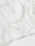 Foridol Heart Embroidery White Cotton Women Blouse Bowknot Spring Summer Lantern Sleeve Casual Shirt V Neck Loose Chic Blusa