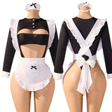 Sexy Nights Erotic Maid Costume Cosplay Women Uniform 18 Hot Exotic Outfit Sexy Lingerie Crotchless Bodysuit Desire Plays Suit