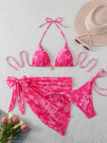 Halter Triangle String Bikinis 2026 Women Sexy Printed Swimsuit 3 Pieces Swimwear Female Bathers Bathing Swimming Swim Suit