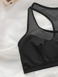 Black full cup mesh back underwear sports vest yoga bra new women's underwear sexy Lingerie