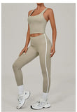 Women's Seamless Yoga Sets Sports Fitness Beauty Back Vest Hip-lifting Pants Slim-fit Suits Running Workout Gym Training Sets