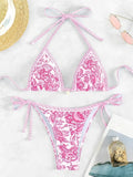 2026 Halter String Triangle Two Piece Bikini Women Swimwear Female Swimsuit Bathers Bathing Swimming Suit Beachwear Summer