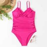 S - XXL Sexy Wrinkled One Piece Swimsuit Women Swimwear Female Monokini Swimsuits 2025 Bathing Suit Swim Beach Wear Bodysuit