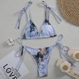 2026 Marble Printed Micro String Bikini Women Swimsuit Female Swimwear Two Pieces Bikini Set Tie Side Bather Bathing Suit Swim