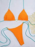 Triangle Thong Bikini 2026 Women Halter Swimsuit Solid Sexy Brazilian Swimwear Female Bathers Bathing Swimming Swim Suit Beach