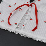 WhereMery Korean Fashion Print Halter Camis Tank Tops Summer Knitted Slim Fit Tank Top High Street Commuter Casual Women's Wear