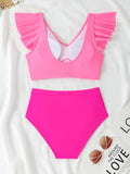 2026 Ruffle Bikinis Women Sexy Swimwear Female High Wasit Swimsuit Bathers Bathing Swimming Swim Suit Beachwear Summer