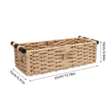 Toilet Paper Basket Handmade Decorative Cabinet Organizer Basket Breathable Wooden Handles Portable Paper Rope for Countertop
